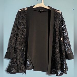 R&M Richards Black Stretch Knit Top Small